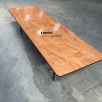 Table à manger pliante en contreplaqué de style moderne 183*30*30 CM pour la maison et l'hôtellerie