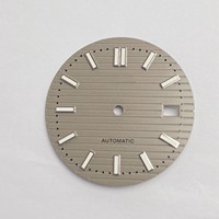 Nouveau 30.5mm pour montre mécanique calendrier Nautilus avec cadran en laiton lumineux vert NH35 mouvement-accessoires de montre