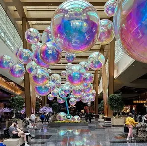 2024 Hot Sales Shinny Ball Pvc Inflatable Reflective Ball inflatable Christmas Mirror Sphere inflatable Sphere Mirror Balloon