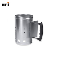 Démarreur de charbon de bois de cheminée de barbecue de haute qualité avec Anti-brûlure pour accessoires de briquet de charbon extérieur