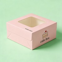 Boîte à gâteau d'anniversaire pliable facile à fabriquer avec fenêtre transparente