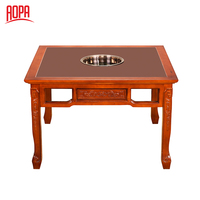 Table de marmite chaude en bois massif, Design ancien sculpté, Style chinois, conception elme rouge, classique, collection