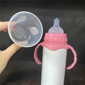 Bouteille à ventouse anti-tiques de 8oz et sans BPA, 240ml, pour enfant en bas âge, à monter soi-même, tasse en acier inoxydable par sublimation, sans bisphénol a - Product Image 4