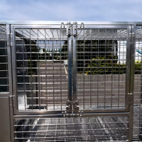 Équipement vétérinaire durable, cages d'élevage pour chiens modernes galvanisées, mangeoires pour petits animaux, écologiques, sécurisées, achat en gros