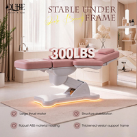 Table de massage électrique incurvée en cuir PU de haute qualité pour salon de beauté, spa et soins du visage