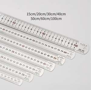 Edelstahl-Maßband des Schülers 15/20/30/50/60/100/150cm Gerades Lineal Metall material - Product Image 4
