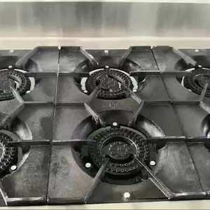 Machine de cuisson commerciale Casst Iron 6 brûleurs Cuisinière à gaz Équipement de cuisson autonome pour cuisine de restaurant - Product Image 5