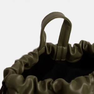 Custom Leather <b>Drawstring</b> <b>Backpack</b> with Fine Chains Necklaces Premium Accessory Set by TailoredProjects - Product Image 1