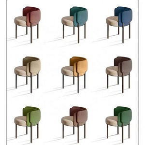 Sedia da Pranzo GEDO 2026 Moderna Minimalista con Gambe in Metallo Color Caffè - Product Image 4