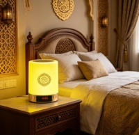 Pemutar Al-Quran SQ122 Jam Alarm Azan Elektronik Audio Hadiah Islami Speaker Portabel Lampu Sentuh Warna-warni Kontrol Jarak Jauh APP
