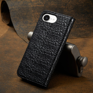 Étui à rabat en cuir véritable pour <span class=keywords><strong>iPhone</strong></span> 16E 16 16 Pro, pour <span class=keywords><strong>iPhone</strong></span> 14/15 Promax Real Skin case Bag - Product Image 4