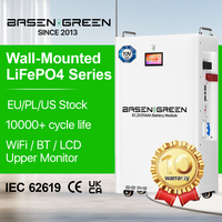 Batterie LiFePO4 à décharge profonde 8000 cycles 51.2V 300Ah 314Ah 16S 300Ah 15kWh 16kWh murale pour énergie solaire domestique UE 100Ah