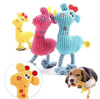 Jouets pour chats les plus vendus, jouets en peluche résistants aux morsures, jouets à mâcher en forme de cerf Sika tricotés pour chatons et chiots
