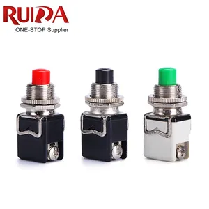 PBS-13 12mm Red/Green/white Momentary/Latching On Off Push Button Switch with screws terminal