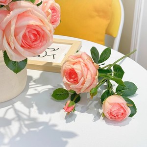 Bouquet de roses artificielles en soie, arrangement floral pour mariage, décoration intérieure, écologique, moulage par injection, style Art déco - Product Image 4