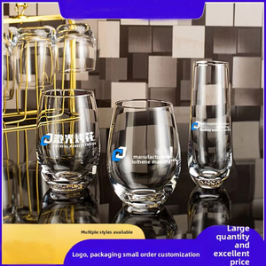 <span class=keywords><strong>Tasse</strong></span> à eau moderne en verre cristal simple, monocouche, transparente, en forme d'œuf, grande capacité, sans couvercle, sans poignée, résistante à la chaleur - Product Image 3