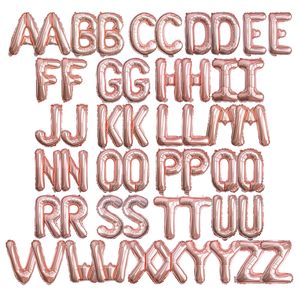 Pabrik 16 inci emas mawar emas Mylar Foil huruf alfabet A-Z balon untuk Halloween pesta ulang tahun spanduk dekorasi - Product Image 3