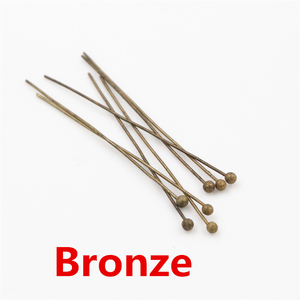 200 pcs/lot 16 20 25 30 40 45 50mm épingles à tête sphérique en métal couleur argent pour la <span class=keywords><strong>fabrication</strong></span> <span class=keywords><strong>de</strong></span> <span class=keywords><strong>bijoux</strong></span> à bricoler soi-même épingles à tête résultats Dia 0.5mm fournitures - Product Image 4