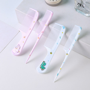 Juego de Peines de Cola Puntiaguda con Diseño de Dibujos Animados, de Plástico, para Masaje y Peinado, Portátiles para Viaje, con Diseño Impreso - Product Image 1