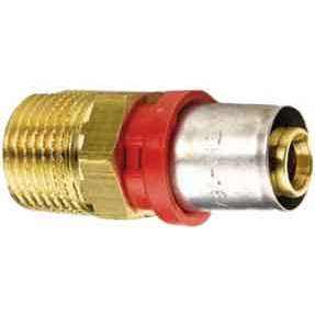 Raccord à pression mâle droit TIEMME 14X1/2 application d'eau forgée acier inoxydable laiton cuivre zinc plastique pour une utilisation sous vide - Product Image 2