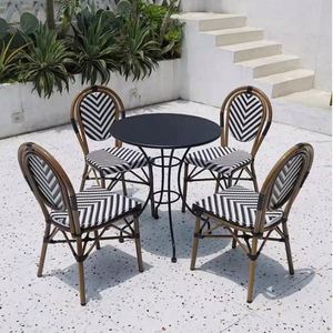 Ensemble de mobilier de jardin-Sofa et chaises de luxe imperméables pour terrasse/jardin Table et chaises d'extérieur en métal - Product Image 4