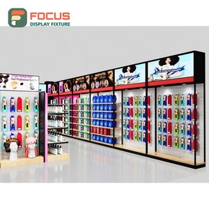 ตู้โชว์วิกผมแบบกำหนดเองพร้อมท็อปกระจก ชั้นวางหลายชั้น ลิ้นชักในตัว ตู้โชว์สินค้าสำหรับร้านค้า - Product Image 1