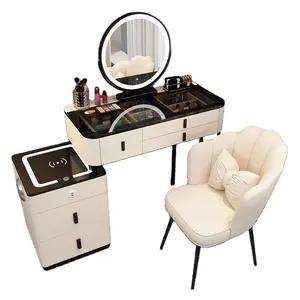 الأكثر مبيعاً غرفة نوم خزانة مكياج مكتب تزيين طاولة زينة ذكية مع مرآة وطاولة ذكية