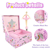 Boîte à musique en papier écologique personnalisée Yiyu OEM ODM avec manivelle rotative et tiroir miroir pour femmes et filles
