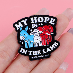 MY HOPE IS Pin de esmalte con diseño de oveja adorable, broche, pin de solapa, insignia para mochila, accesorios de ropa, joyería de moda, regalos para amigos - Product Image 2