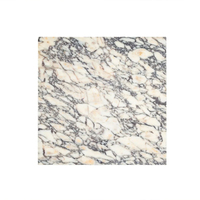 Table Basse Carrée en Marbre Breccia Massif Sculpté à la Main, Design Unique à Quatre Fentes Ouvertes, Tons Neutres, Grande Table Centrale Familiale pour la Maison de Rêve