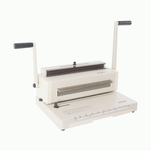 W25A F4 Size Heavy Duty Metal Book <strong>Binding</strong> Machine 40 Holes <strong>Double</strong> <strong>Wire</strong> Manual Power Punching Combiner - Product Image 1