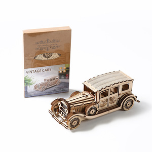 Vintage Classic Car 3D in legno giocattolo per 14 anni & up eco-friendly materiale creativo modello di auto ornamento - Product Image 4