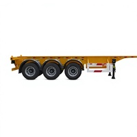 Fabricant Professionnel de Semi-Remorque Squelette 4 Essieux pour Conteneur de 20 Pieds, Charge Utile Maximale 60T, Marque de Remorque de Camion à Vendre à Bas Prix