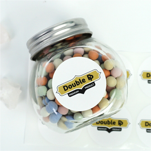 Autocollants personnalisés en <span class=keywords><strong>PVC</strong></span>/PE/PET, adhésif permanent résistant, imperméable, étiquettes de logo pour bocaux en verre, bouteilles de bonbons, emballages alimentaires - Product Image 3