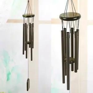 Campanas <span class=keywords><strong>de</strong></span> Viento Metálicas <span class=keywords><strong>de</strong></span> 6 Tubos para Colgar, Económicas, para Regalo, Decoración Interior y Exterior del Hogar y Jardín - Product Image 3