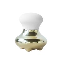 Masseur facial en métal doré avec logo personnalisé Spa Body Relaxant Face Lift Tool 304 Stainless Steel Mushroom Guasha Scraping