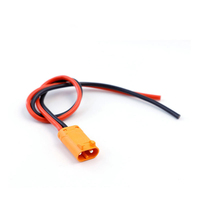 موصل بطارية ليثيوم ثنائي السن (ذكر/أنثى) عالي التيار LCB30-M/F، كابل محول 18AWG PVC، سلك طاقة للبطارية