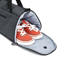 Sac de sport personnalisé avec logo brodé en 3D, compartiment à chaussures, séparation sec/humide, sac de sport imperméable en Oxford pour yoga et fitness