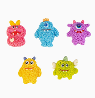 Accessoires en résine Monstre Mignon en Peluche de Dessin Animé Écologiques pour DIY, Décoration pour Coque de Téléphone, Patch, Chaussures et Porte-clés