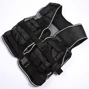 Gilet de lestage noir fin vendu par le fabricant pour la course, l'entraînement et les activités de plein air – Équipement de sport réglable type sac de sable - Product Image 5
