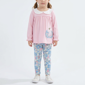Ensemble de vêtements de Noël pour bébés filles, pantalon rouge à rayures brodées avec motif chien - Product Image 4