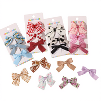 Ensemble de pinces à cheveux pour enfants élégantes et transfrontalières, brodées à la main, en tissu, couverture complète, pince à bec de canard, accessoires pour cheveux, cadeau
