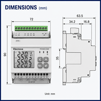 Compteur de puissance multicanal LV pour circuit de distribution, classe 0.5S, rail DIN PD194Z-E24E