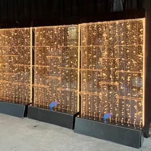 Meuble de maison, bibliothèque avec éclairage LED et panneau acrylique à bulles d'eau - Product Image 5