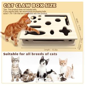 New Wooden <strong>Cat</strong> <strong>Scratch</strong> Puzzle <strong>Box</strong> <strong>Cat</strong> <strong>Scratch</strong> Puzzle Enrichment <strong>Box</strong> Wooden <strong>Cat</strong> Nail File <strong>Box</strong> with Sandpaper - Product Image 4