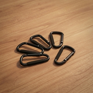 Mousqueton en aluminium de 2 pouces avec clip pour clés, anneau en D, crochet mousqueton, boucle porte-clés, attache à ressort, clips pour porte-clés - Product Image 1