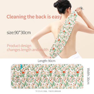 ผู้ผลิตขายส่งผ้าขนหนูอาบน้ำใยวิสโคสธรรมชาติแบบยาว ขจัดเซลล์ผิวที่ตายแล้ว ผ้าเช็ดตัวแบบดึงกลับ - Product Image 2