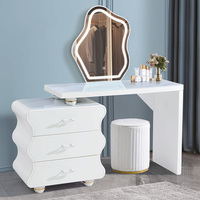 Mobilier de maison pour chambre à coucher commode pour filles prix de gros excellente coiffeuse moderne blanche avec miroir et tiroirs