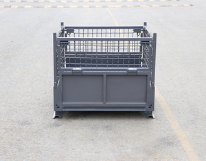 Özelleştirilmiş ağır toz boyalı galvanizli tel konteynerler sepeti Stillage kafes kilitlenebilir katlanabilir Gitterbox - Product Image 4