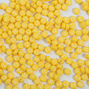 4*7mm 100 pcs/sac Acrylique Lettre Perles Alphabet Loose Beads pour Bracelet Collier Making - Product Image 6